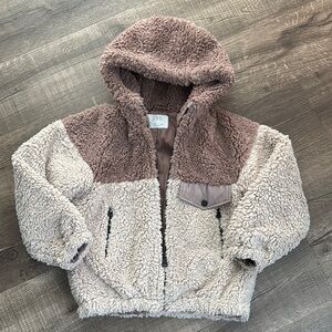 Zara Brown and Cream Sherpa Jacket